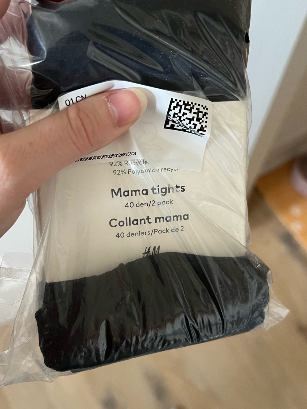 NWT H&M Black Mama Maternity Tights 2 Pack - Picture 2 of 4